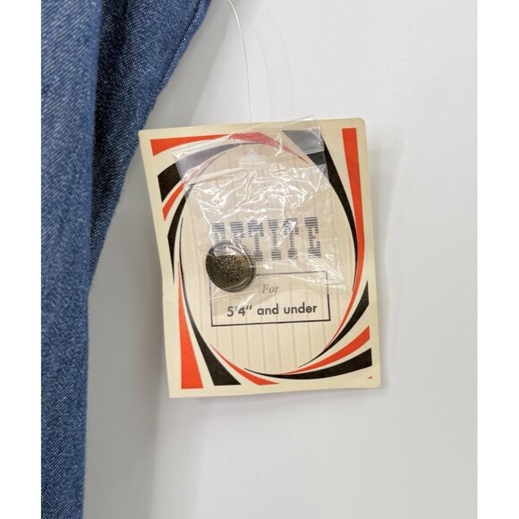 Vtg Deadstock Artisan 100% Cotton Maxi Denim Dress Blue Sz 12P Countrycore Basic - Picture 5 of 9